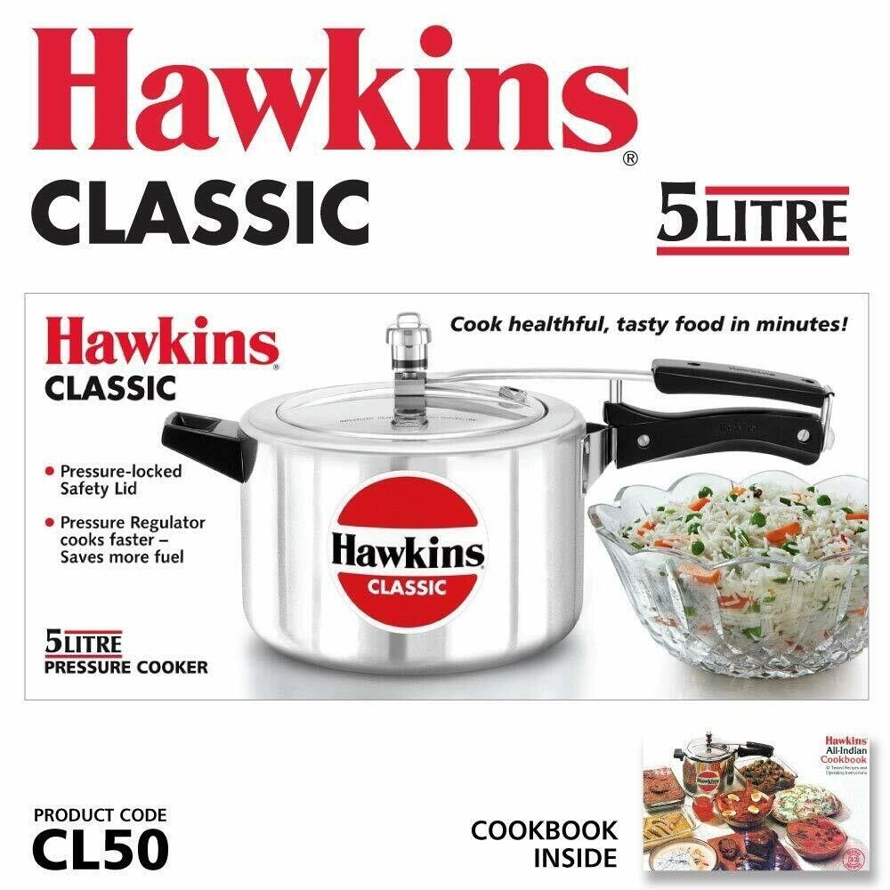 Hawkins Pressure Cooker 5 Litre 5lt Classic Brand new In Box