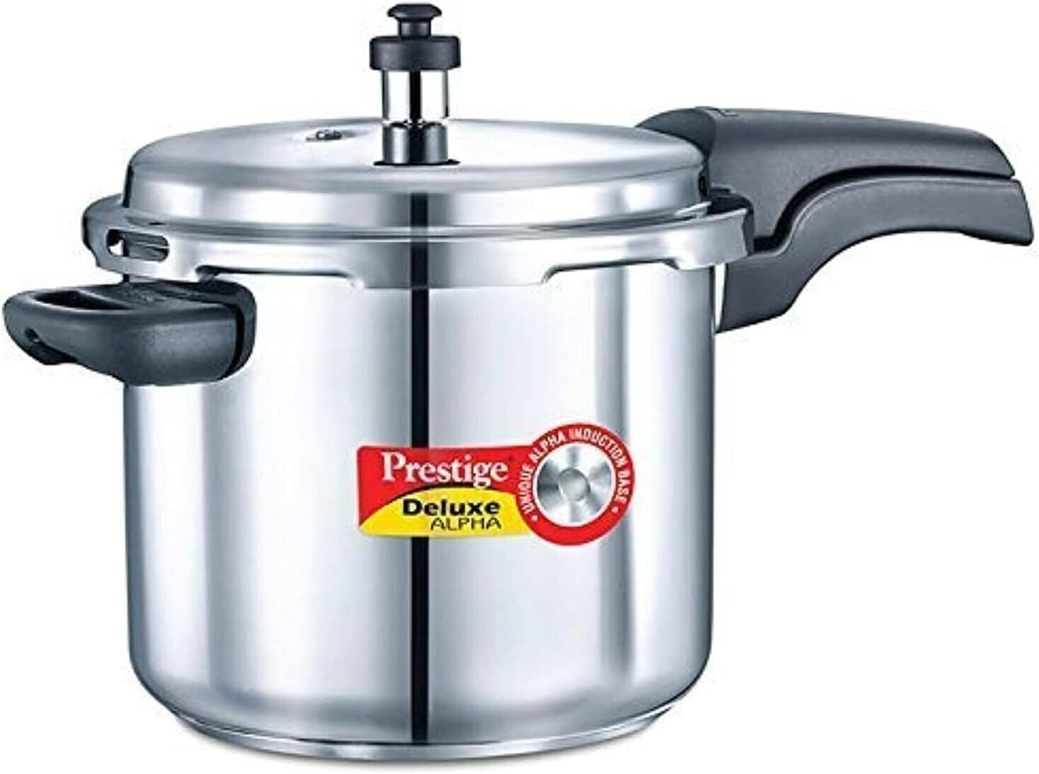 Prestige Deluxe Alpha Stainless Steel Pressure Cooker, 3.5 Litres, Silver