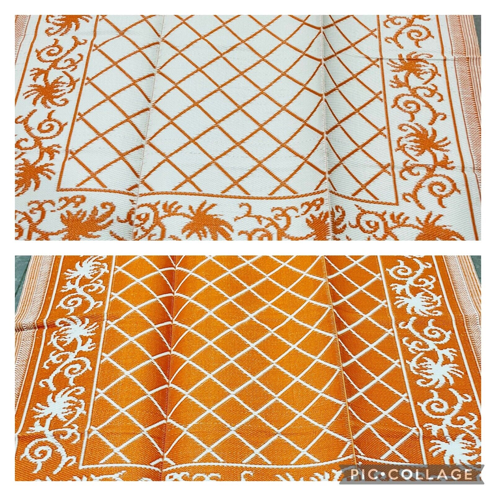 DOUBLE SIDED REVERSIBLE Plastic Mat | Picnic Beach RUG Chatai 1.83 X 1.83mt